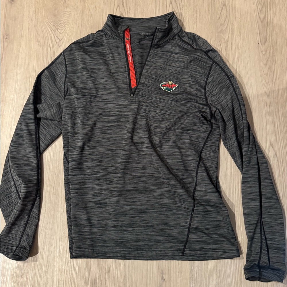 Minnesota Wild Quarter-Zip Pullover - Black